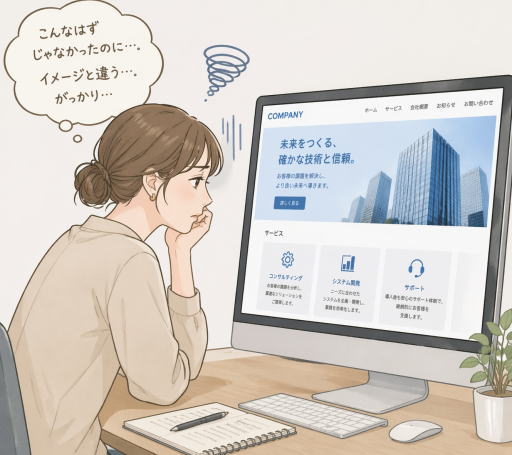 出来上がりがイメージと違った