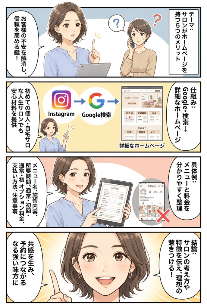サロンがホームページを持つ5つのメリット