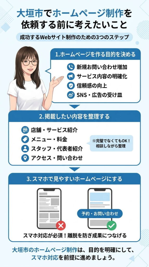 大垣市でホームページ制作を依頼する前に考えたいこと