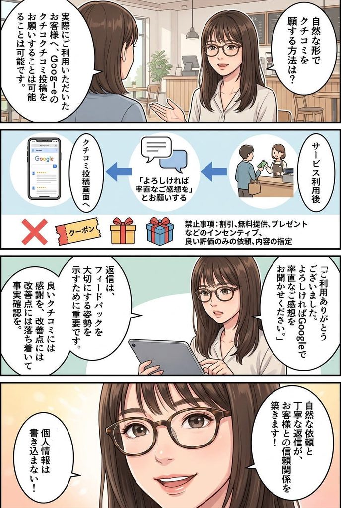 クチコミは自然な形でお願いする漫画