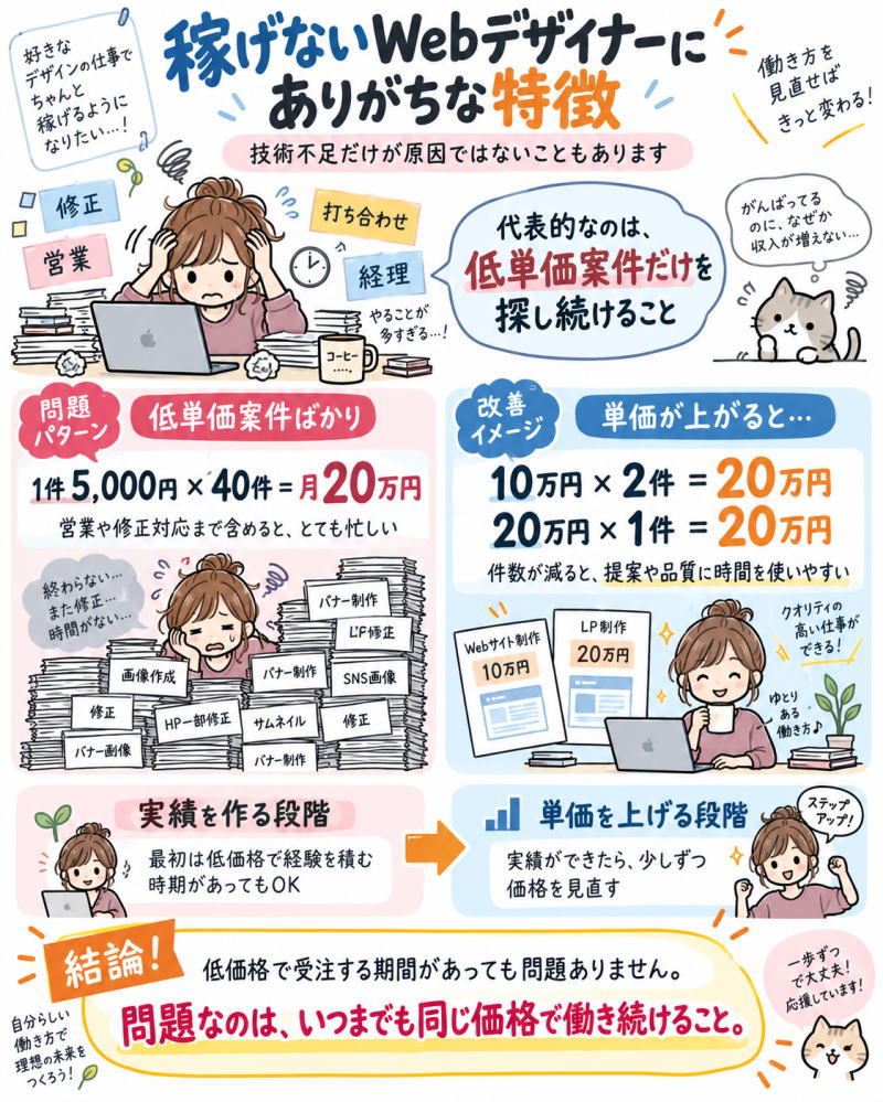 稼げないWebデザイナーにありがちな特徴